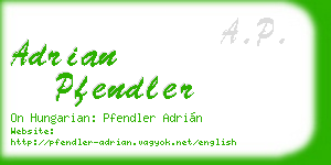 adrian pfendler business card